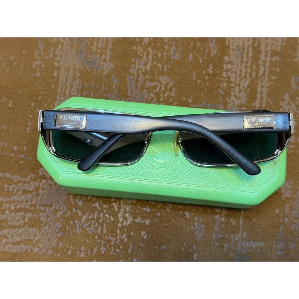 Prada Milano Sunglasses Gunmetal Rectangular RAP5222AA RC001 Made in Italy